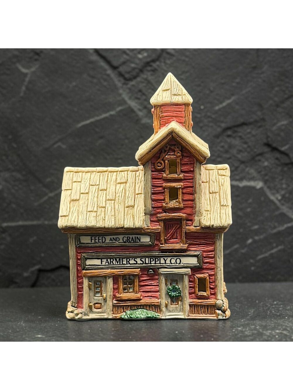 Vintage 1995 Home Town America Farmer's Supply Co Christmas Village House w Box